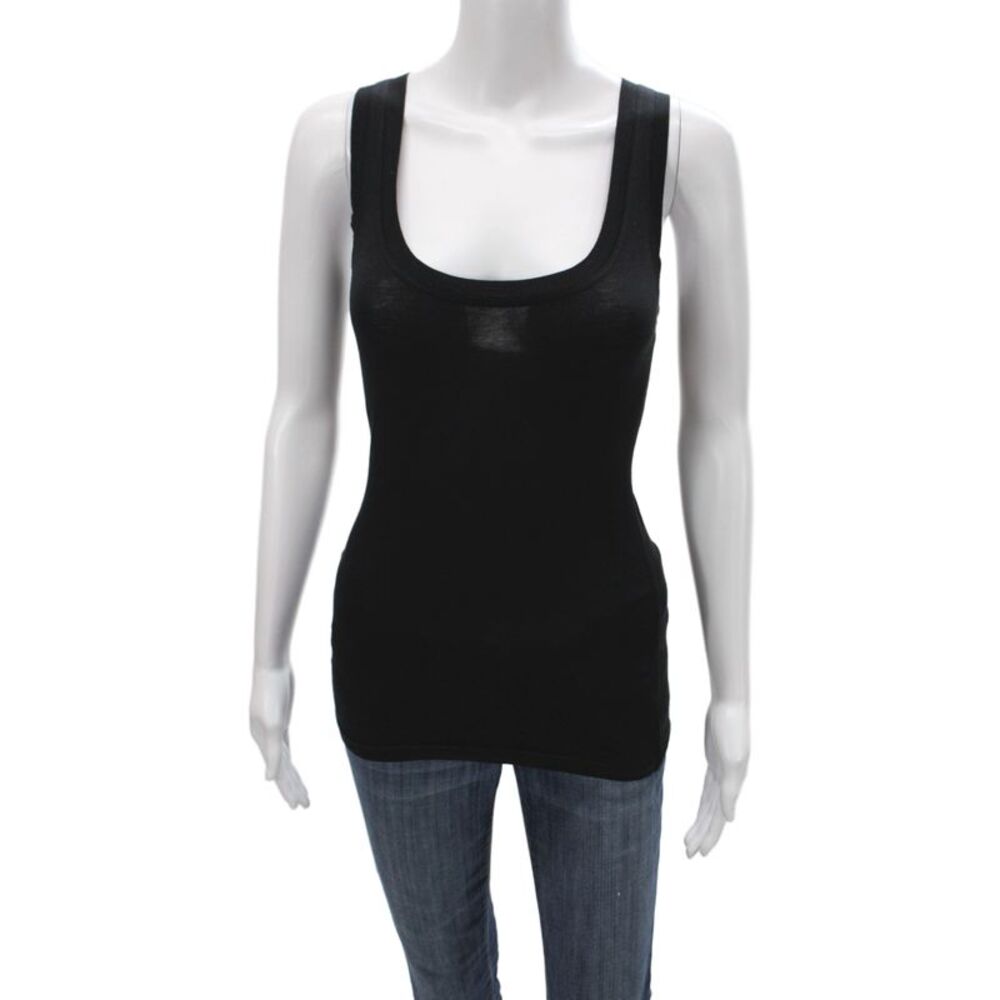 Velvet by Graham & Spencer Womens Basic Black Cotton Tank Size S